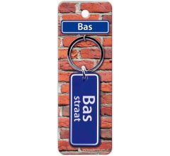 Paper Dreams Sleutelhanger Straatnaam Bas 9 Cm Staal Blauw