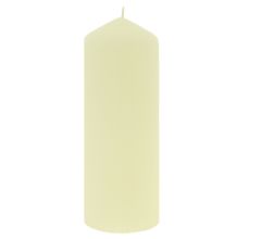 Geurloze stompkaars - Ivoor - paraffinewas - Branduren 64 uur - 18 x 7,5 cm - 2 stuks