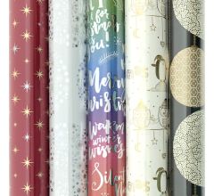 Assortiment Kerstpapier cadeaupapier inpakpapier voor Kerstmis HO598 - 3 meter x 70 cm - 5 rollen