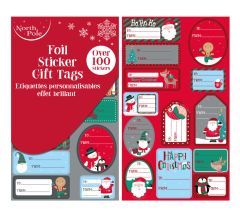 100 x Kerst Naamstickers Naam etiketten - Folie Etiketten - Kerst