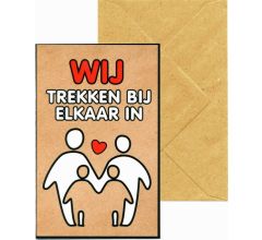 6 Dubbele Verhuiskaarten Met Envelop - Samen Wonen