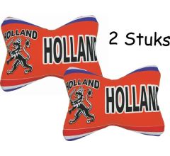 Nekkussen - Holland &amp; Leeuw - opdruk - EK/WK - Oranje - 17 x 24 cm - 2 stuks
