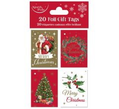 Cadeaulabels Tags - Kerstmis assortiment - 20 stuks
