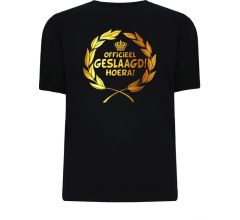 Gouden Krans T-Shirt - Officieel Geslaagd Hoera (maat xl)