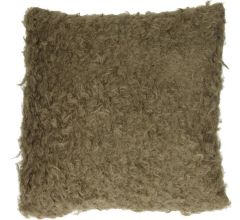 Curly Kussen Bruin, 40 x 40 cm - 2 Stuks