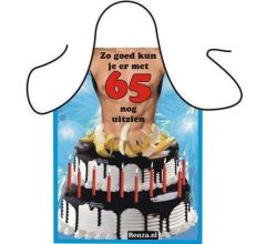 Benza Schort Keukenschort met leeftijd - 65 Jaar - Man