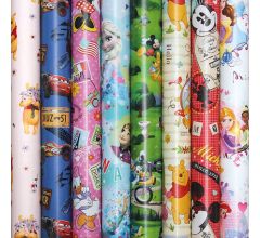 Disney kadopapier cadeaupapier inpakpapier 200 x 70 cm kinderen 5 rollen assorti