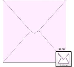 Benza Wenskaart Enveloppen - Vierkant 14 x 14 cm - Lila - 100 stuks