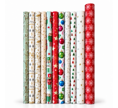  Kerstcadeaupapier – Set van 11 rollen met verschillende kerstdessins