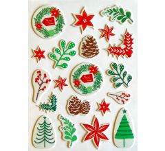20 Kerst foam stickers - 2 Stuks