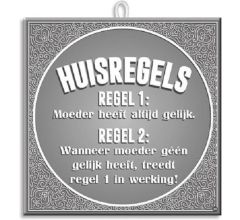 Paperdreams Slogan tegel - huisregels