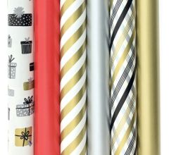 Gouden Parel cadeaupapier - Kerstpapier inpakpapier voor kerst - 3 meter x 70 cm - 6 rollen