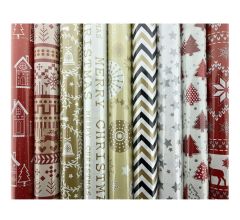 Präsenta Assortiment luxe kerstpapier inpakpapier cadeaupapier ZEN16 - 200 x 70 cm - 5 rollen