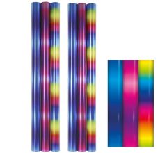 Regenboog cadeaupapier - Mettallic inpakpapier voor elke gelegenheid - 150 x 70 cm - 6 rollen