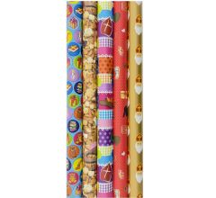 Assortiment sinterklaaspapier cadeaupapier inpakpapier - 3 meter x 100 cm - 3 rollen