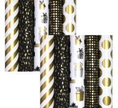 TOUCH OF GOLD cadeaupapier - assortiment inpakpapier - 2 meter x 70 cm - 10 rollen