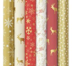 WINTERCHARM kerstpapier assortiment cadeaupapier inpakpapier voor kerstmis - 2 meter x 70 cm - 10 r