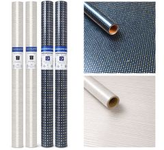 Cadeaupapier Set 4 Rollen – Zilver & Blauw met Goud – 70 x 200 cm per rol – Luxe Inpakpapier 