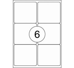 Benza Zelfklevende Etiketten op A4 Vel - 99,1 x 93,1 mm - 6 Stickers per vel - 100 vel