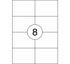 Benza Zelfklevende Etiketten op A4 Vel - 105 x 74 mm - 8 stickers per vel - 1000 vel