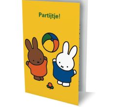 Nijntje - 6 Dubbele Uitnodigingen Met Envelop – Partijtje!