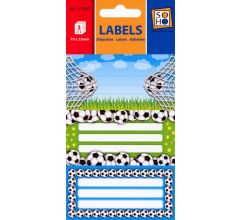 Schooletiketten voetbal - 70 x 35mm - 18 stuks