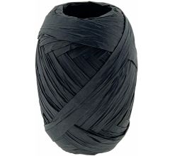 Papier Raffia 10mm x 30 mtr - zwart - 10 Rollen