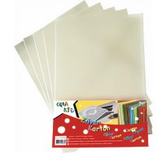 Crea-kit Knutselkarton A4 Zilver 8 Stuks