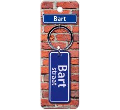 Paper Dreams Sleutelhanger Straatnaam Bart 9 Cm Staal Blauw