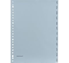 Benza Tabbladen met maanden Jan - dec 12 Tabs PP - A4 - 23 ringen