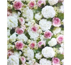 Hortensia's & Rozen Bloemen inpakpapier cadeaupapier - 300 x 70 cm - 3 Rollen