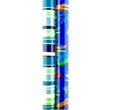 Kinderen cadeaupapier inpakpapier Krokodillen en Gestreept - 10 meter x 70 cm - 2 rollen