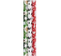 Kerstmis cadeaupapier - Kerstpapier Inpakpapier - 200 x 70 cm - 3 rollen