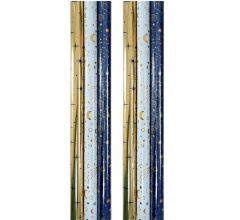 Metallic Stars cadeaupapier - Kerstpapier inpakpapier voor kerst - 200 x 70 cm - 6 rollen