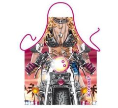 Motorrijdster - Grappig Leuk Sexy Schort Keukenschort