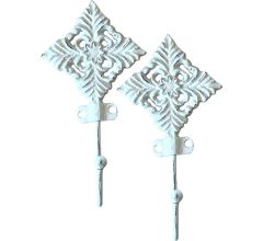 Wandhaak Kapstok Kapstokhaak - Wit - 16 x 8.5 x 4.5 cm - 2 Stuks