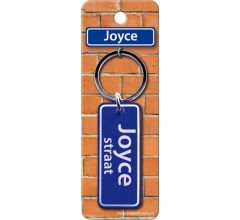 Paper Dreams Sleutelhanger Straatnaam Joyce 9 Cm Staal Blauw