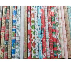 Kerstgeschenkpapier - 5 rollen - 70cm x 200cm - verschillende design