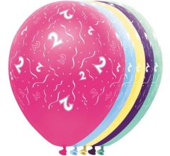 2 Jaar Feestballonnen - ballon - leeftijd - 5 stuks