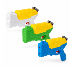 Waterpistolen Set van 3 – Dubbele Nozzle – 27 x 4,5 x 17 cm – Wit, Groen & Blauw – Waterspe