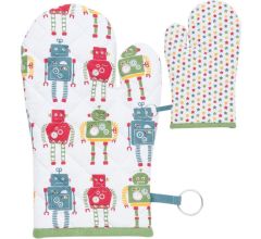 Clayre & Eef - Ovenhandschoen - Robots