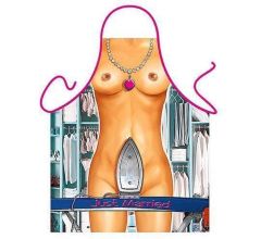 Just Married/Pas Getrouwd Strijkijzer - Sexy Grappig Leuk Schort Keukenschort