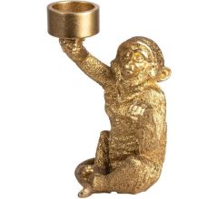 Gusta - Waxinelichthouder - Aap - Goud - ø9,5x21cm