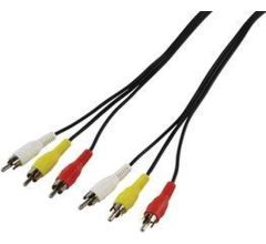 3x RCA mannelijk - 3x RCA mannelijk 5,00 m