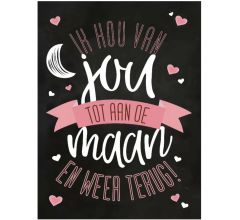 Post Deken - Sprei - Knuffeldeken - Plaid - Liefde - Geliefde - Houden van 150 x 200 cm