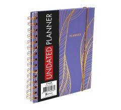 Planner A5 undated spiraal purple - 18 maanden