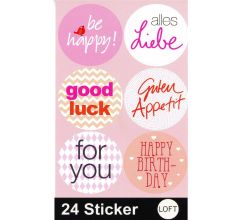 Fun Stickers - Cadeau stickers - 24 stuks - 2 pakjes