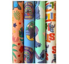 Disney Stitch Cadeaupapier – Set van 6 Rollen – Kinder Cadeaupapier – Vrolijk Inpakpapier –