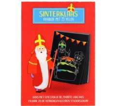 Sinterklaas tover krasblok met 25 vellen - voor uren plezier!