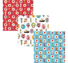 De Club van Sinterklaas cadeaupapier - inpakpapier - 2 meter x 70 cm - 3 rollen